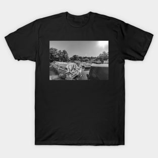 Motorboats moored on the Norfolk Broads, UK T-Shirt